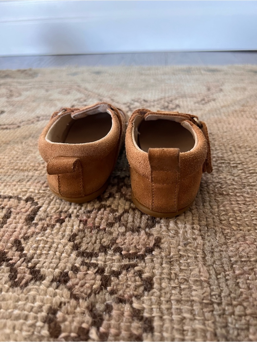 Zara Girls Suede Moccasin T-Strap Shoes in Tan Size Eur 23 - Picture 3 of 4